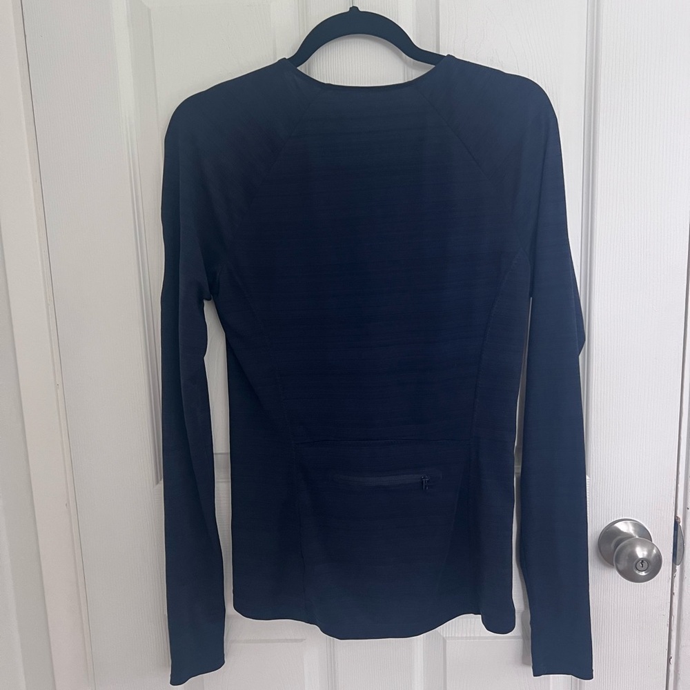 Athleta Navy Half-Zip Athletic Top - Picture 6 of 7